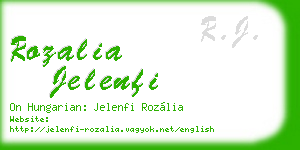 rozalia jelenfi business card