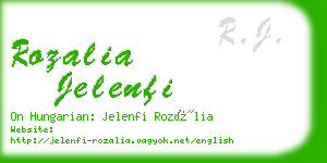 rozalia jelenfi business card